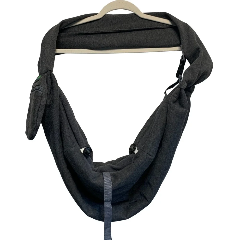 GOOPAWS Hand-free Comfy Pet Sling Bag Gray Dog Cat‎ Carrier Breathable Soft
